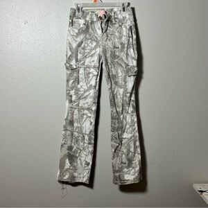 Girl Kids Camo Green Flare Denim Diva‎ Cargo Jeans size 12